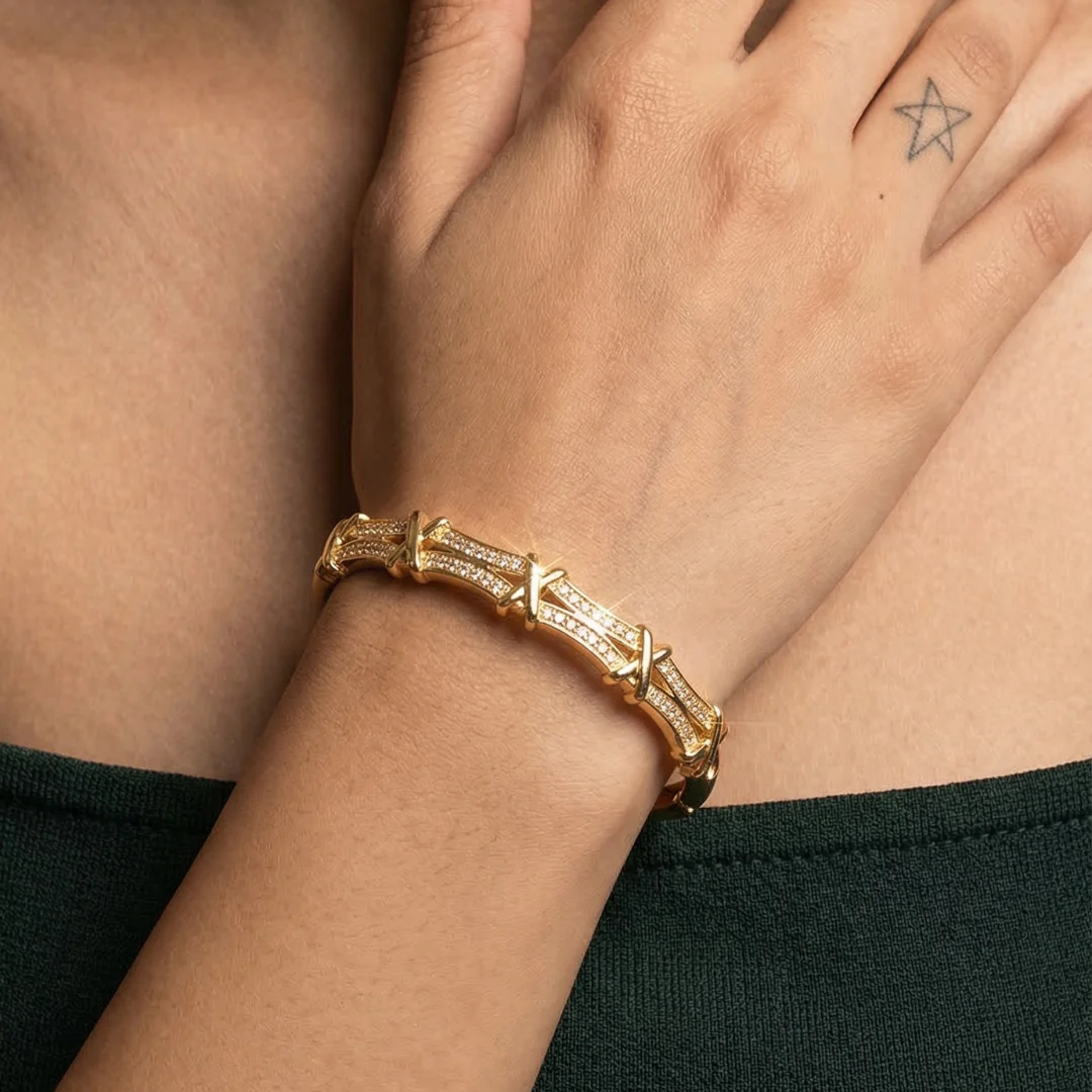 crisscross bangle bracelet - Image 3